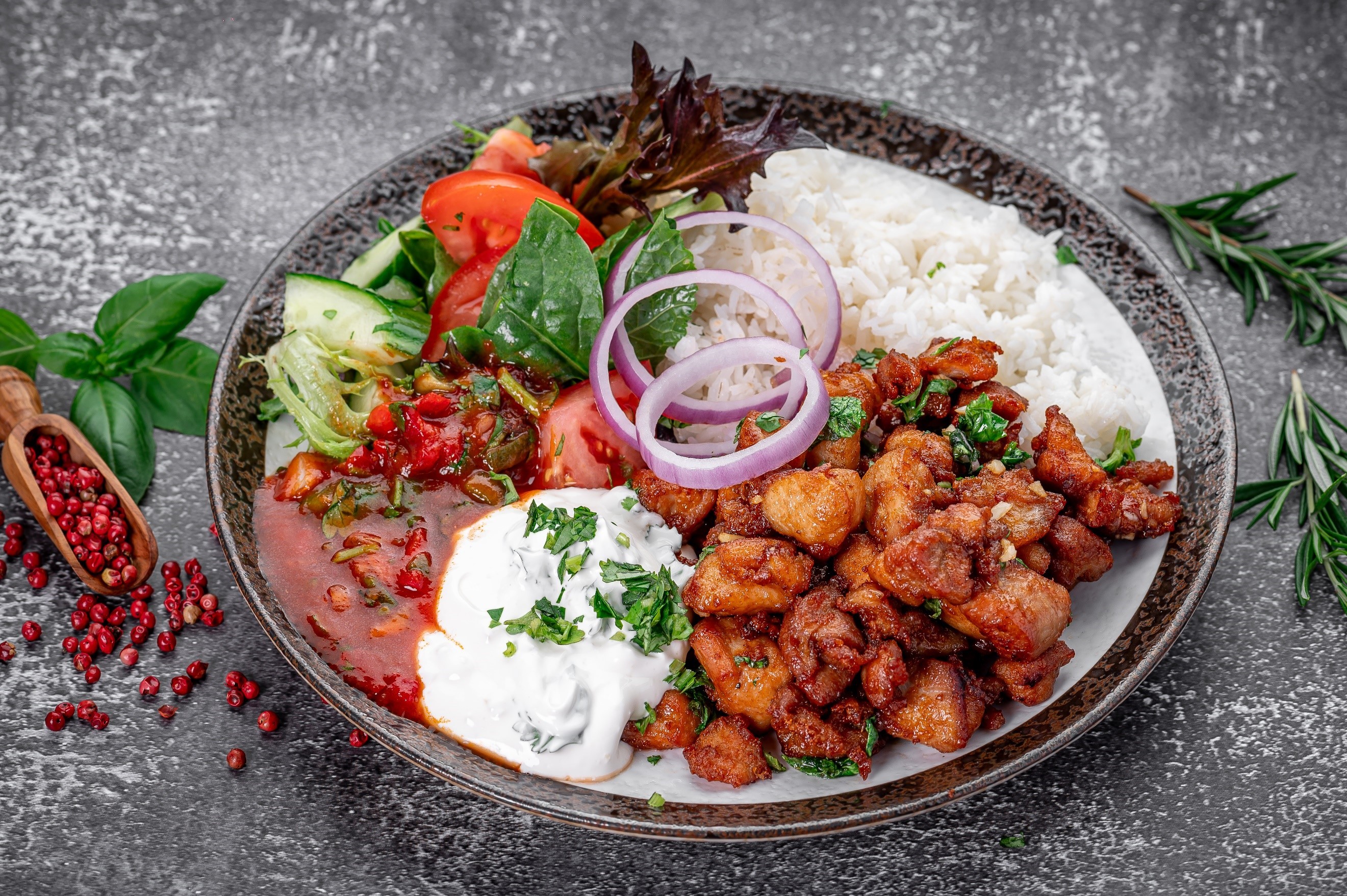 Shawarma on Plate chicken/lamb