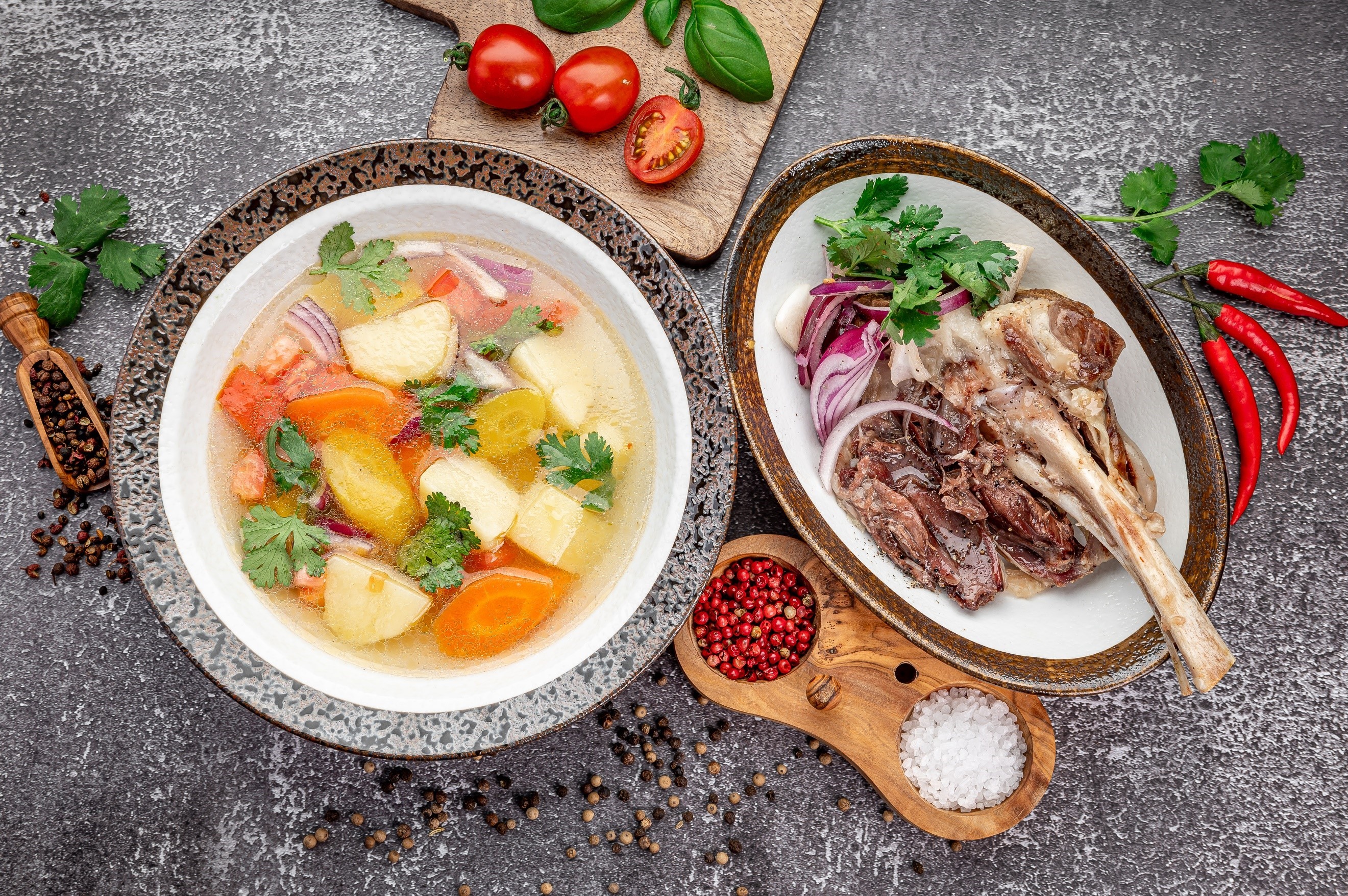 Lamb leg soup